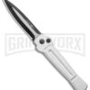 AKC X-treme Ace Silver Automatic Knife - Two Tone -Kershaw Store AKC X Treme Ace Auto Silver TT BHQ 136143 jr large
