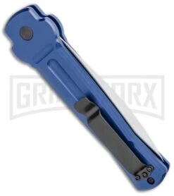 AKC X-treme ACE Blue Automatic Knife - Satin Plain -Kershaw Store AKC X treme Ace Auto Blue Satin BHQ 105467 jr side large