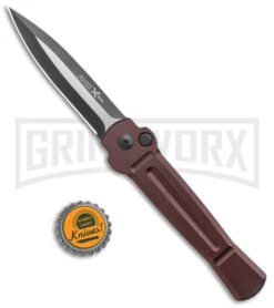 AKC X-treme ACE Brown Automatic Knife - Two Tone -Kershaw Store AKC X treme Ace Auto Brown TT BHQ 136122 jr bottlecap large