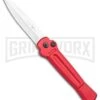 AKC X-treme Ace Red Automatic Knife - Satin Plain -Kershaw Store AKC X treme Ace Auto Red Satin BHQ 105468 jr large