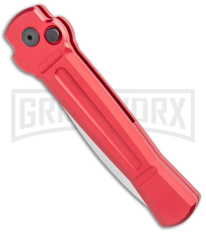AKC X-treme Ace Red Automatic Knife - Satin Plain 4 AKC X-treme Ace Red Automatic Knife - Satin Plain - Image 2