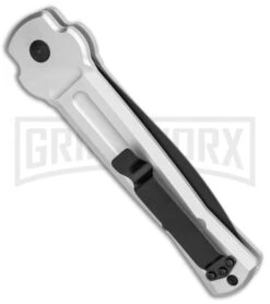 AKC X-treme Ace Silver Black Automatic Knife -Kershaw Store AKC X treme Ace Auto Silver Black BHQ 113942 jr side large