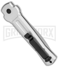 AKC X-treme Ace Silver Automatic Knife - Satin Plain -Kershaw Store AKC X treme Ace Auto Silver Satin BHQ 113920 jr side large