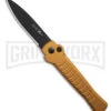 AKC X-treme Ace1 Gold Aluminum Automatic Knife - Black Plain -Kershaw Store AKC X treme Ace Automatic Knife Gold 3in Black BHQ 189017 td large