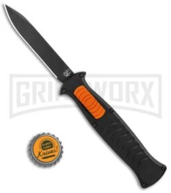 AKC X-treme EVO Black / Orange Slide OTF Automatic Knife - Black Plain -Kershaw Store AKC X treme EVO OTF Auto Black Orange Slide Black BHQ 114335 jr bottlecap large