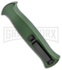 AKC X-treme EVO Green OTF Automatic Knife - Black Plain -Kershaw Store AKC X treme EVO OTF Auto Green Black BHQ 105414 jr side 2 large