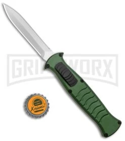 AKC X-treme EVO Green OTF Automatic Knife - Satin DE Dagger -Kershaw Store AKC X treme EVO OTF Auto Green Satin DE Dagger BHQ 134949 jr bottlecap 2 large