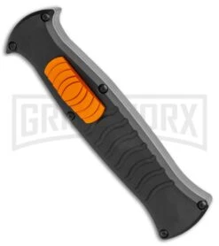 AKC X-treme EVO Black / Orange Slide OTF Automatic Knife - Satin Plain -Kershaw Store AKC X treme EVO OTF Automatic Knife Black Orange Slide 3.5in Satin BHQ 114879 LS Spine large