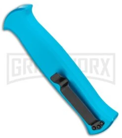 AKC X-treme EVO Blue OTF Automatic Knife - Black Plain 8 AKC X-treme EVO Blue OTF Automatic Knife - Black Plain -Kershaw Store AKC X treme EVO OTF Automatic Knife Blue 3.5in Black EVO LBB BHQ 114336 LS Side large