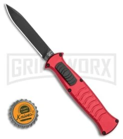 AKC X-treme EVO RB OTF Automatic Knife - Red Black Plain -Kershaw Store AKC X treme EVO OTF Automatic Knife Red 3.5in Black EVO ROB BHQ 115345 LS Bottlecap large