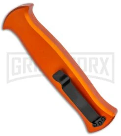 AKC X-treme EVO Orange OTF Automatic Knife - Black Plain -Kershaw Store AKC X treme Evo Auto Orange Black BHQ 105416 jr side large