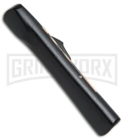 AKC Concord Cheetah OTF Automatic Knife- Flat Grind Black Plain -Kershaw Store AKC concord cheetah black BP 19134 er side large