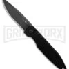 AKC X-treme Dandy Black Aluminum Automatic Knife - Black Stonewash Plain -Kershaw Store Akc Xtreme Dandy Black Aluminum AK Black SW BHQ 175549 td large