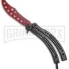Andux CS Black Balisong Butterfly Trainer - Cracked Red Holes 1 Andux CS Black Balisong Butterfly Trainer - Cracked Red Holes -Kershaw Store Andux C S Black Balisong Butterfly Trainer Cracked Red Holes A0002975 BP 24576 jr large