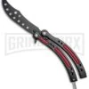 Andux CS Red/Black Balisong Butterfly Trainer - Black Holes -Kershaw Store Andux C S Red Black Balisong Butterfly Trainer Black Holes AB000930 BP 24578 jr large