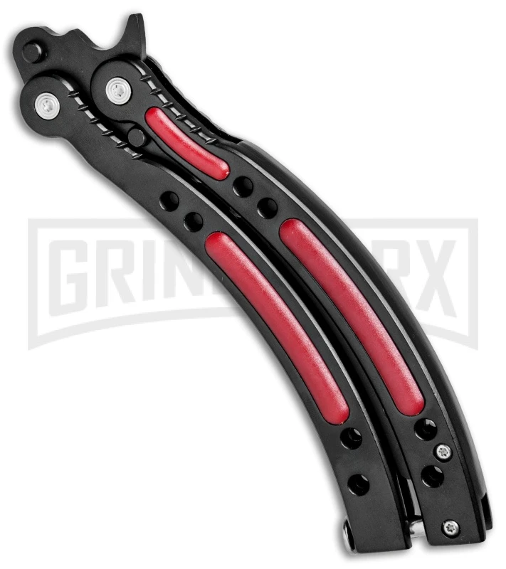 Andux CS Red/Black Balisong Butterfly Trainer - Black Holes 5 Andux CS Red/Black Balisong Butterfly Trainer - Black Holes - Image 3