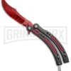 Andux CS Red/Black Balisong Butterfly Trainer - Red Plain -Kershaw Store Andux C S Red Black Balisong Butterfly Trainer Red Plain A0002538 BP 24571 jr large