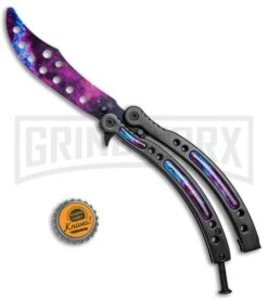 Andux CS Stardust/Black Balisong Butterfly Trainer - Stardust Holes -Kershaw Store Andux C S Stardust Black Balisong Butterfly Trainer Stardust Holes AB000934 BP 24580 jr bottlecap large