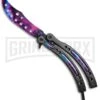 Andux CS Stardust/Black Balisong Butterfly Trainer - Stardust Holes -Kershaw Store Andux C S Stardust Black Balisong Butterfly Trainer Stardust Holes AB000934 BP 24580 jr large