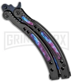 Andux CS Stardust/Black Balisong Butterfly Trainer - Stardust Holes -Kershaw Store Andux C S Stardust Black Balisong Butterfly Trainer Stardust Holes AB000934 BP 24580 jr side large