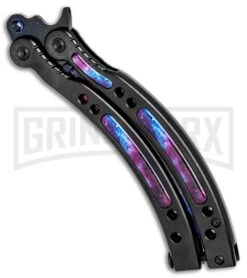 Andux CS Stardust/Black Balisong Butterfly Trainer - Stardust Plain -Kershaw Store Andux C S Stardust Black Balisong Butterfly Trainer Stardust Plain A0002823 BP 24574 jr side large