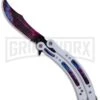 Andux CS Balisong White Butterfly Knife W/ Stardust Inlays - Bowie Stardust