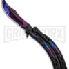 Andux CS Black Balisong Butterfly Knife W/ Stardust Inlays - Bowie Stardust