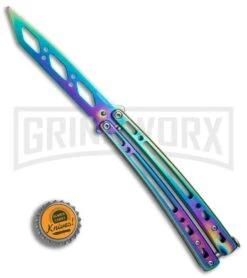 Andux Spectre Balisong Butterfly Trainer - Tanto Spectrum -Kershaw Store Andux Spectre Trainer Tanto Spectrum BP 24594 er bottlecap large