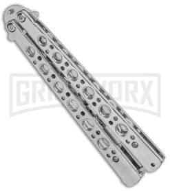 Skeletrainer Silver Butterfly Trainer (4" Silver) -Kershaw Store Andux Tarragon Silver Butterfly Trainer Silver K 220 E GX 37592 jr spine large