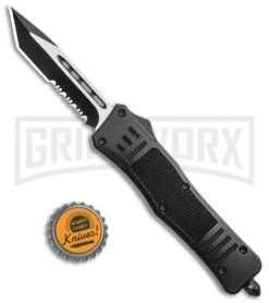 Atomic Defender Medium OTF Automatic Knife Black - Serr Two Tone Tanto 11 Atomic Defender Medium OTF Automatic Knife Black - Serr Two Tone Tanto -Kershaw Store Atomic Defender Black OTF Auto Tanto TT Serr GX 36396 jr bottlecap large