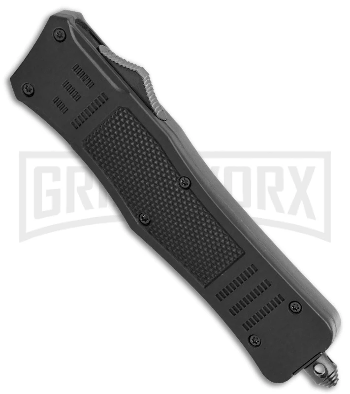 Atomic Defender Medium OTF Automatic Knife Black - Serr Two Tone Tanto 4 Atomic Defender Medium OTF Automatic Knife Black - Serr Two Tone Tanto - Image 2