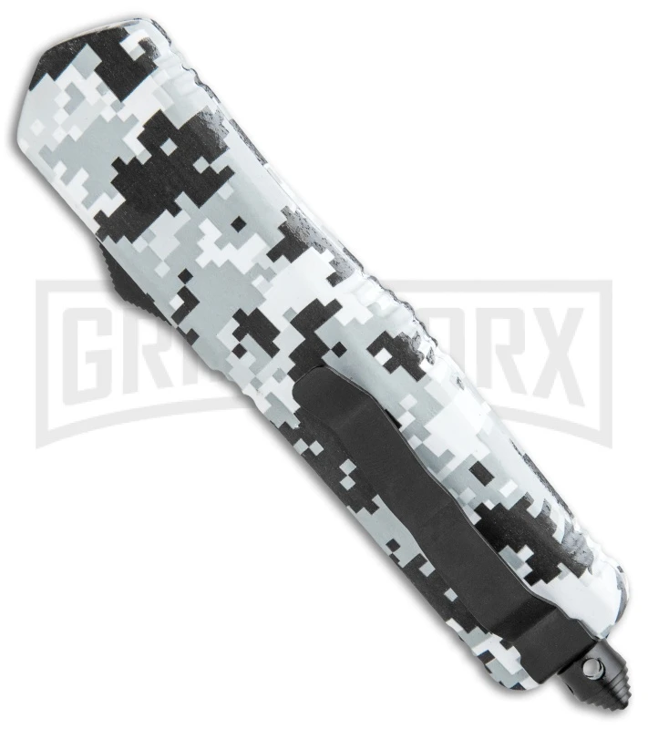 Atomic Lance OTF Automatic Knife White Camo - Two Tone Drop Point 5 Atomic Lance OTF Automatic Knife White Camo - Two Tone Drop Point - Image 3