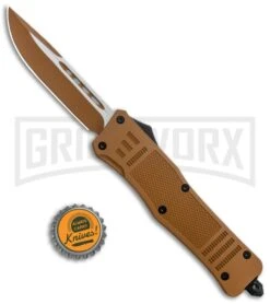 Atomic Defender Large OTF Automatic Knife Sand Brown - Brown Two Tone Drop Point 11 Atomic Defender Large OTF Automatic Knife Sand Brown - Brown Two Tone Drop Point -Kershaw Store Atomic Defender Large OTF Auto Sand Brown Brown TT DP GX 37338 jr bottlecap large