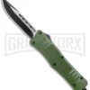 Atomic Defender Medium OTF Automatic Knife Dark Green - Two Tone Drop Point -Kershaw Store Atomic Defender Medium OTF Auto Dark Green TT DP GX 38389 jr large