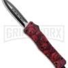 Atomic Defender Medium OTF Automatic Knife Red Skull - Two Tone Dagger -Kershaw Store Atomic Defender Medium OTF Auto Red Skull TT Dagger GX 33414 jr large