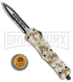 Atomic Defender Medium OTF Automatic Knife Tan Digi Camo - Dbl Serr Two Tone -Kershaw Store Atomic Defender Medium OTF Auto Tan Digi Camo Double Serr TT GX 37474 jr bottlecap large