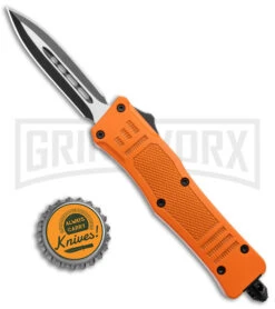 Atomic Defender Mini OTF Automatic Knife Orange - Two Tone Dagger -Kershaw Store Atomic Defender Mini OTF Auto Orange TT Dagger BHQ 141104 jr bottlecap large