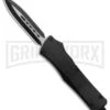Atomic Lance Dagger Black OTF Automatic Knife - Two Tone Plain
