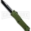 Atomic Defender Large OTF Automatic Knife OD Green - Two Tone Tanto -Kershaw Store Atomic Lance Tanto OD Green OTF TT Plain GX 30988 jr large