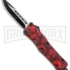 Atomic Defender Mini OTF Automatic Knife Red Skull - Two Tone Drop Point Plain -Kershaw Store Atomic Mini DP Red Skull OTF Auto TT GX 36430 jr large