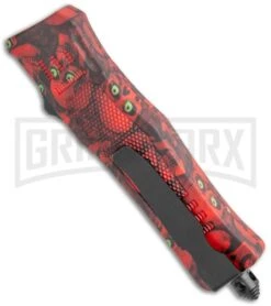 Atomic Defender Mini OTF Automatic Knife Red Skull - Two Tone Drop Point Plain 9 Atomic Defender Mini OTF Automatic Knife Red Skull - Two Tone Drop Point Plain -Kershaw Store Atomic Mini DP Red Skull OTF Auto TT GX 36430 jr side large