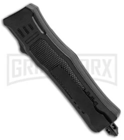 Atomic Defender Mini OTF Automatic Knife Black - Satin Drop Point -Kershaw Store Atomic Mini Defender Black Auto Satin GX 35861 jr side large