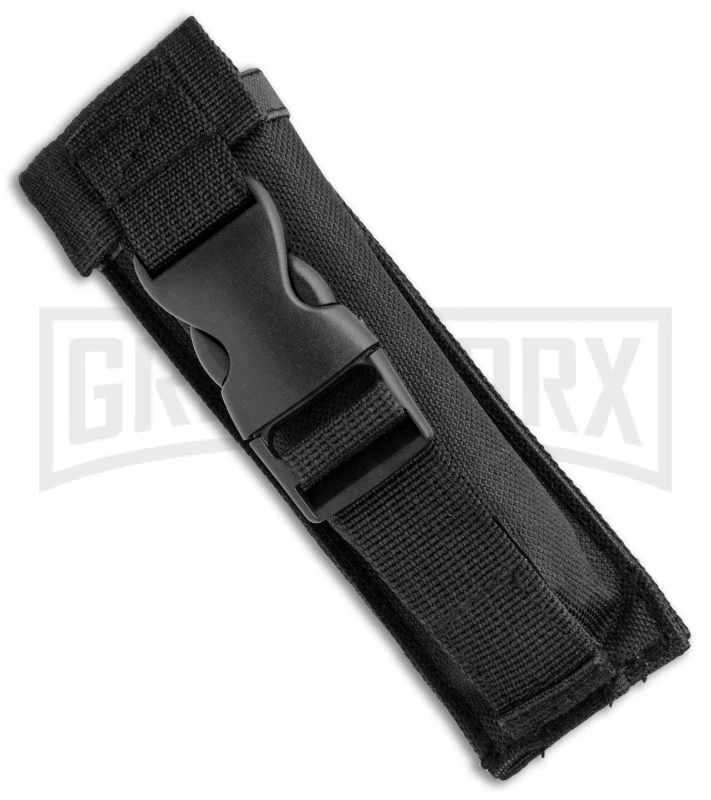 Atomic Shield Large Drop Point Black OTF Automatic Knife - Two Tone Serrated 6 Atomic Shield Large Drop Point Black OTF Automatic Knife - Two Tone Serrated - Image 4