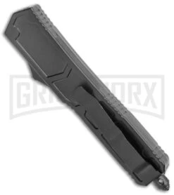 Atomic Slim OTF Smooth Scale Automatic Knife - Dagger 2 Tone Plain -Kershaw Store Atomic Slim Dagger Black OTF Smooth Scales TT GX 38191 jr side large