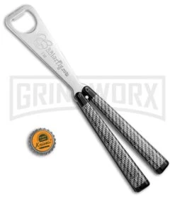 BB Barfly Sim. Carbon Fiber Bottle Opener Butterfly Trainer - Satin -Kershaw Store BB Barfly Bottle Opener Butterfly Trainer Sim CF BHQ 68441 jr bottlecap 2 2 large