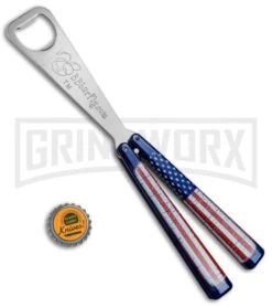 BB Barfly Wild American Flag Bottle Opener Butterfly Trainer 4TH18 -Kershaw Store BB Barfly Bottle Opener Butterfly Trainer Wild American Flag BHQ 83042 jr bottlecap large
