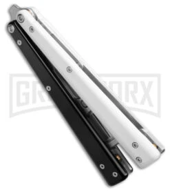 BB Barfly Pro V3 Black/White Bottle Opener Butterlfy Trainer -Kershaw Store BB Barfly Pro V3 Black White Bottle Opener Butterlfy Trainer BHQ 87776 td spine large