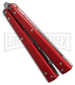 BB Barfly Pro V3 Red Bottle Opener Butterfly Trainer - Satin Plain 6 BB Barfly Pro V3 Red Bottle Opener Butterfly Trainer - Satin Plain -Kershaw Store BB Barfly Pro V3 Red Bottle Opener Butterlfy Trainer BHQ 87773 td spine large