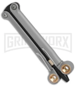 BaliYo By Spyderco Butterfly Pen Flipper Black/Gray 9 BaliYo By Spyderco Butterfly Pen Flipper Black/Gray -Kershaw Store BaliYo by Spyderco Butterfly Pen Fisher Space Pen Black Gray USA made BHQ 71878 er side large