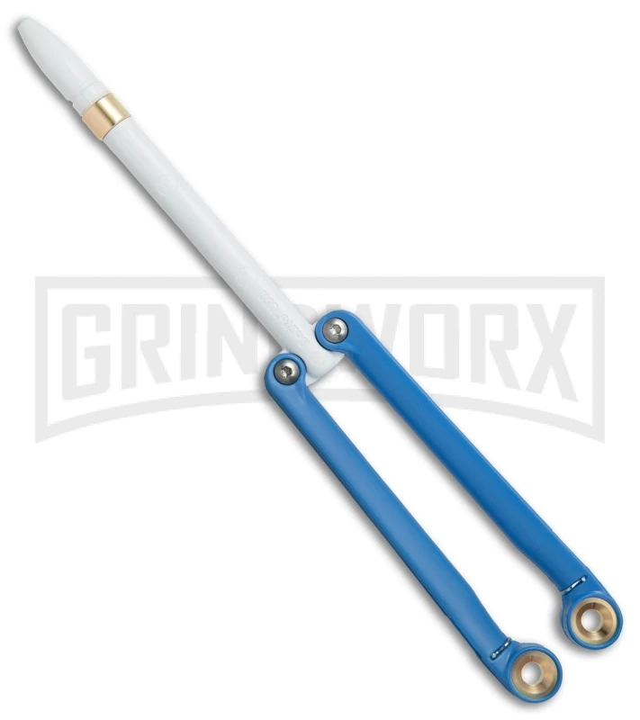 BaliYo By Spyderco Butterfly Pen Flipper Blue/White 3 BaliYo By Spyderco Butterfly Pen Flipper Blue/White